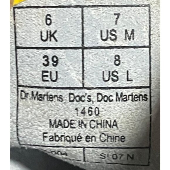 Dr Martens 1460 White Leather Lace Up Boots Womens Size 8 Mens Size 7 - Picture 5 of 11